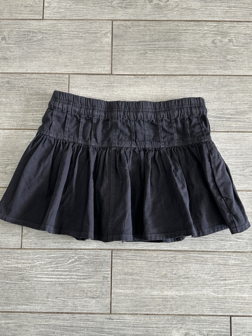 Free People We The Free Roselle High Rise Black Denim Mini Skirt New! - Picture 9 of 11